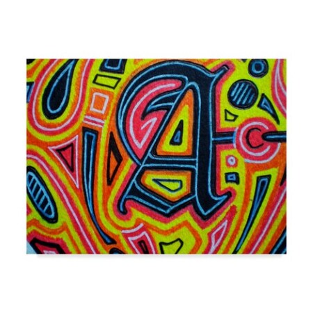 Abstract Graffiti 'A' Canvas Art,14x19